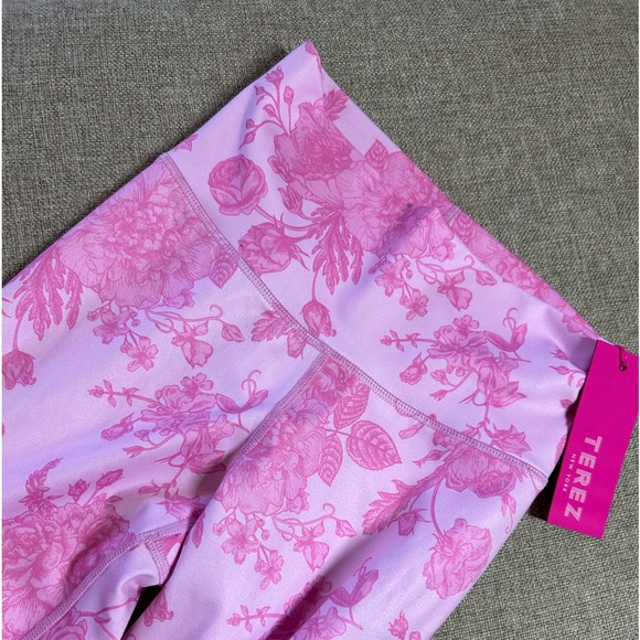 Terez Neiman Marcus pink floral ultra comfortable leggings - Picture 3 of 10